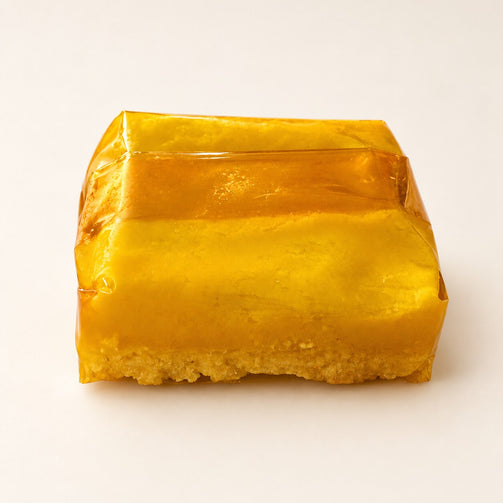 Individually packaged lemon square from Max & Lucy's Baked Goods